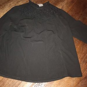 Guest editor mock neck lace top